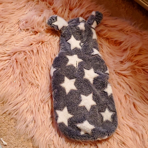 Fleece Star Bunny ears hoodie sweater for small dog or cat size small